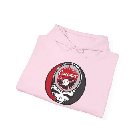 Grateful Dead - Cincinnati Reds Grateful Dead Unisex Heavy Blend Hoodie - Hooded Sweatshirt - StealieShop